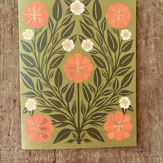 Olive Floral Greeting Card
