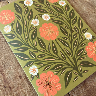 Olive Floral Greeting Card