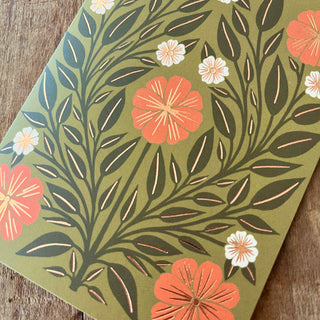 Olive Floral Greeting Card