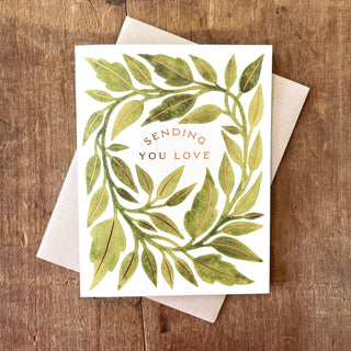 "Sending You Love," Greeting Card