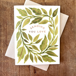 "Sending You Love," Greeting Card