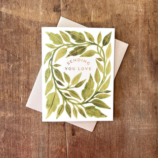 "Sending You Love," Greeting Card