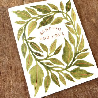 "Sending You Love," Greeting Card