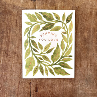 "Sending You Love," Greeting Card