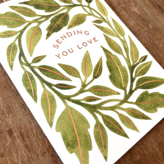 "Sending You Love," Greeting Card