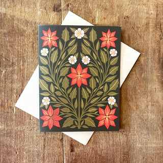 Poinsettia Holiday Card