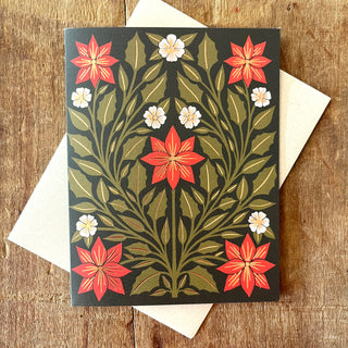 Poinsettia Holiday Card