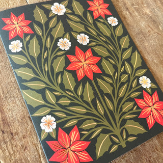 Poinsettia Holiday Card