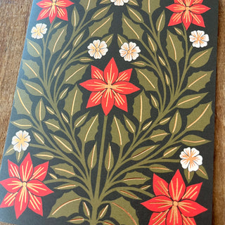 Poinsettia Holiday Card