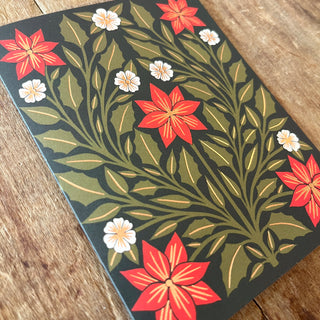 Poinsettia Holiday Card