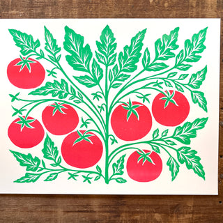 Garden Series: Beefsteak Tomato Risograph Print
