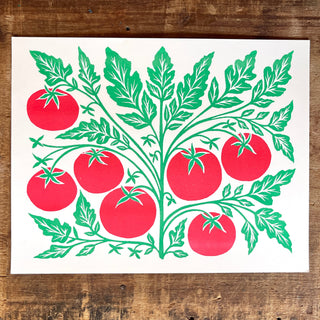 Garden Series: Beefsteak Tomato Risograph Print