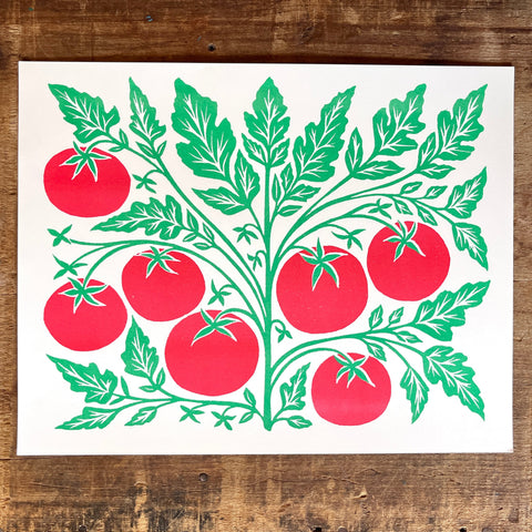 Garden Series: Beefsteak Tomato Risograph Print