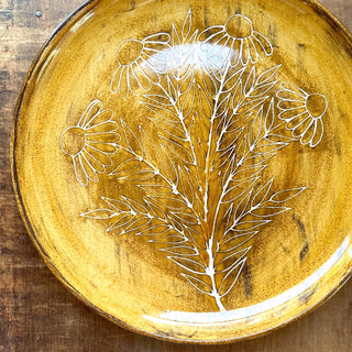 SECONDS : Hand Painted Large Ceramic Platter - No. 2833
