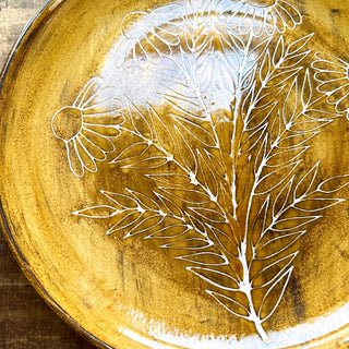 SECONDS : Hand Painted Large Ceramic Platter - No. 2833