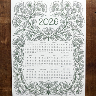 2026 Letterpress Calendar