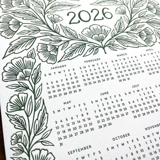 2026 Letterpress Calendar