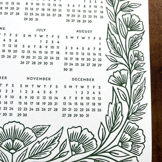 2026 Letterpress Calendar