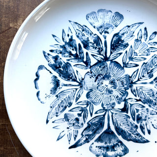 SECONDS: Block Printed Ceramic Plate - No. 5626