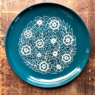 SECONDS : Hand Painted Large Ceramic Platter - No. 1907
