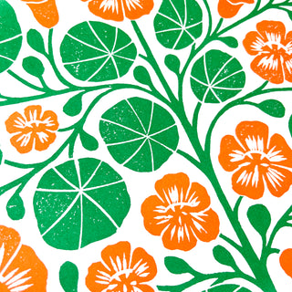 Garden Series: Nasturtium Risograph Print