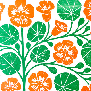 Garden Series: Nasturtium Risograph Print