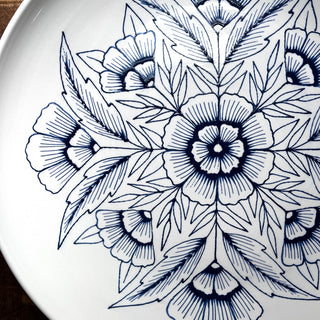 Hand Painted Large Ceramic Platter - No. 1911
