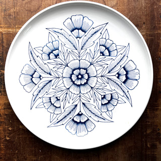 Hand Painted Large Ceramic Platter - No. 1911