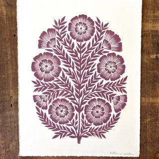 Hand Block Printed Art Print - No. 634