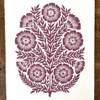 Hand Block Printed Art Print - No. 634