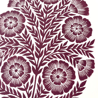 Hand Block Printed Art Print - No. 634