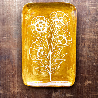 SECONDS : Hand Painted Ceramic Tray - No. 1914