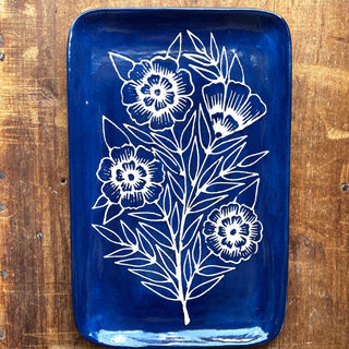 SECONDS : Hand Painted Ceramic Tray - No. 1916