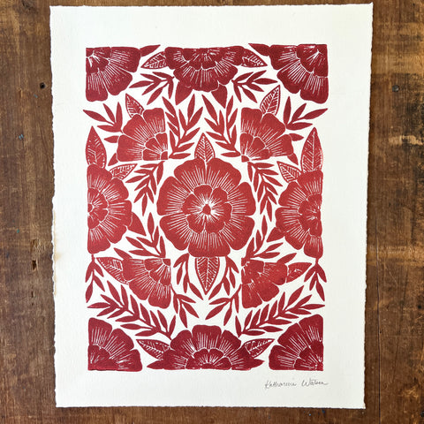 Hand Block Printed Art Print - No. 639