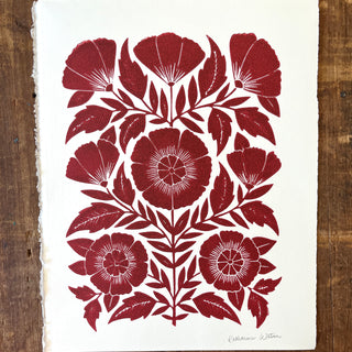 Hand Block Printed Art Print - No. 640