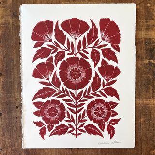 Hand Block Printed Art Print - No. 640