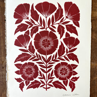 Hand Block Printed Art Print - No. 640