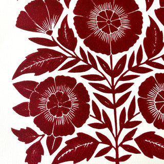 Hand Block Printed Art Print - No. 640