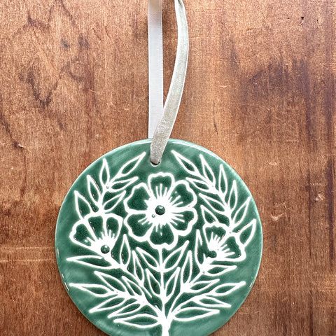 Hand-Painted Ceramic Ornament - No. 020