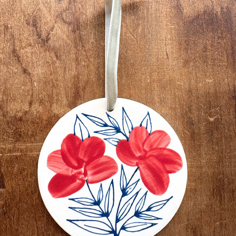 Hand-Painted Ceramic Ornament - No. 022