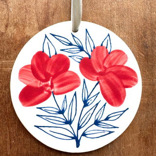 Hand-Painted Ceramic Ornament - No. 022