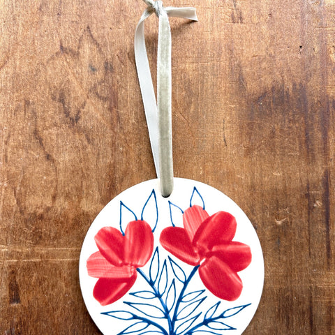 Hand-Painted Ceramic Ornament - No. 023