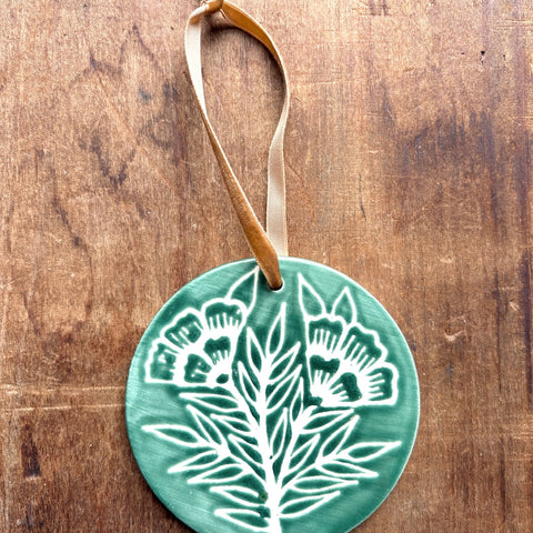 Hand-Painted Ceramic Ornament - No. 033