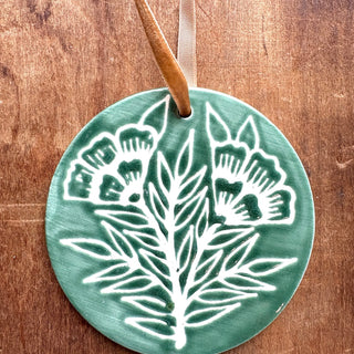 Hand-Painted Ceramic Ornament - No. 033