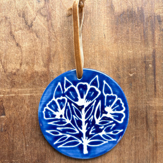 Hand-Painted Ceramic Ornament - No. 034