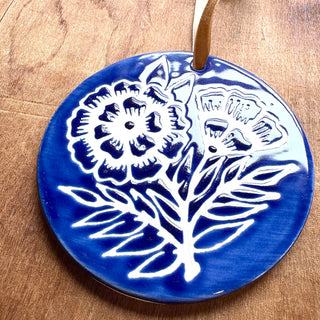 Hand-Painted Ceramic Ornament - No. 035