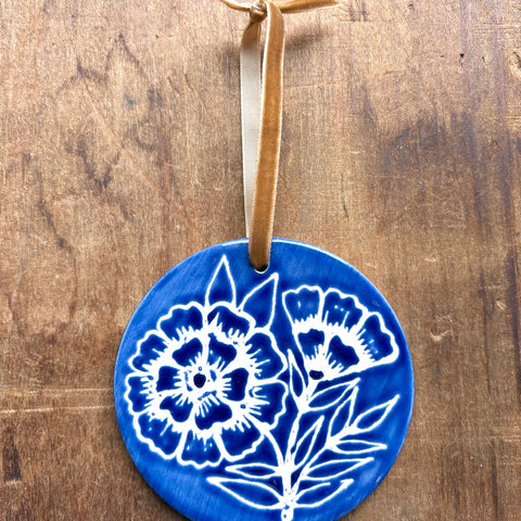 Hand-Painted Ceramic Ornament - No. 037