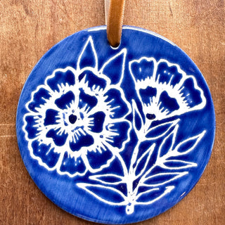 Hand-Painted Ceramic Ornament - No. 037