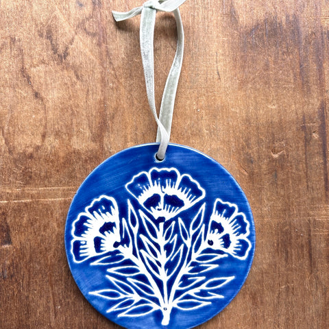 Hand-Painted Ceramic Ornament - No. 038
