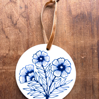 Hand-Painted Ceramic Ornament - No. 040